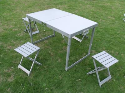 China Promotional Folding Camping Table And Chairs for Party With Aluminum Frame for sale