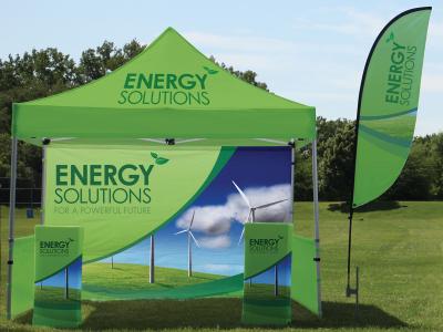 China Lightweight Dye Sublimation Folding Printed Green Canopy Tent 3x3m With Flag for sale