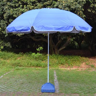 China Blank 8 Ribs Windproof Beach Umbrella sunscreen with Plastic Base CE ROHS FCC SGS for sale