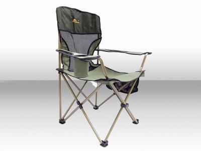 China Champagne Color Breathable Mesh Folding Beach Chair / Camping Reclining Chairs for sale