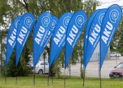 China Free Standing Beach Teardrop Flag Banner For Trade Show Display 3.8m for sale