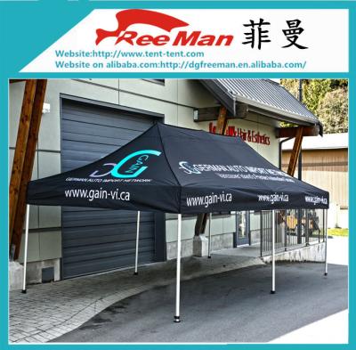 China Portable Black 10x10 Folding Canopy Tent With Aluminium Alloy Frame for sale