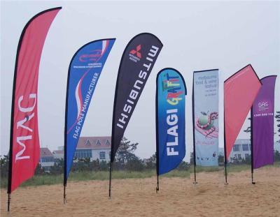 China Eye Catching Teardrop Beach Advertising Flag Banners , Custom Made for sale