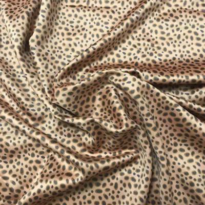 China Anti Pill 19mm Satin Duchess Leopard Print Silk 100% Silk Fabric for sale