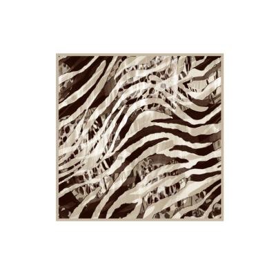 China Square Zebra Print ODM Silk Scarf Bondage for sale