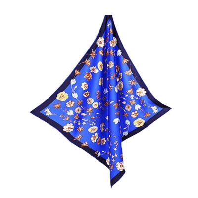 China Square Printing Twill 90*90cm Silk Square Scarf for sale