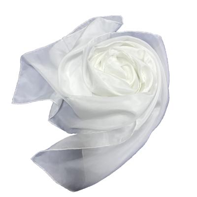 China Customized 6mm silk habotai white scarves white for sale