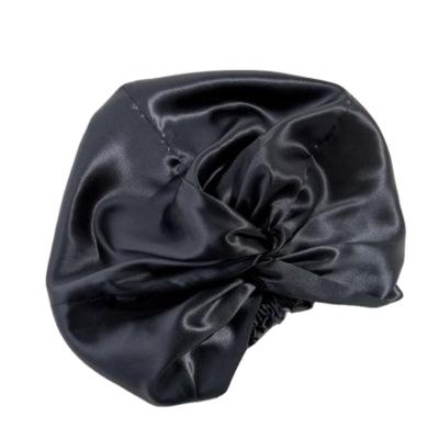 China High Quality (6A) Long Casual Fiber Mulberry Silk With A Thickness Of 22 Momme Silk Striped Turban Hat for sale