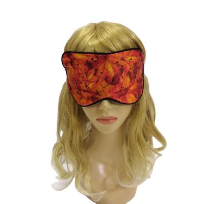 China Luxury Anti-Puffiness Silk Filling Inside Printed Adjustable Silk Eye Mask Sleeping Mask for sale