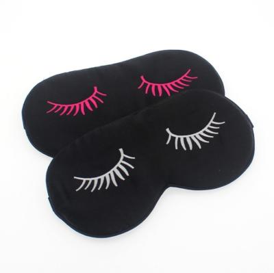 China Anti-puffiness Luxury Custom Design Sleeping Eye Mask Satin With Embroidery for sale