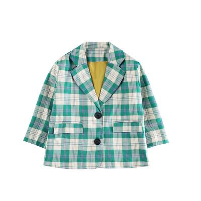 China Autumn fashion spring and plaid breathable Korean suit parent-child outfit mother-daughter outfit for sale