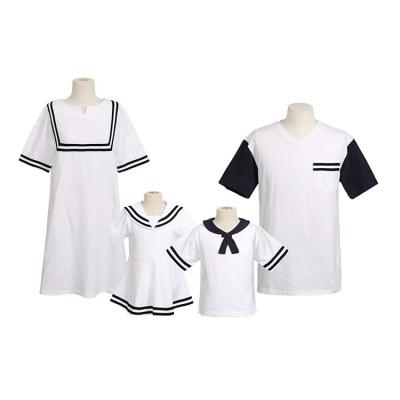 China New anti-shrink summer dress parent-child outfit mother-daughter short-sleeved outfit for sale