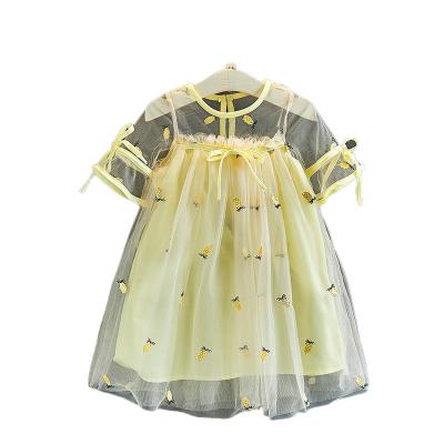 China Breathable Girls Dress Summer Dress Kids Halter Gauze Skirt Kids Gauze Princess Skirt for sale