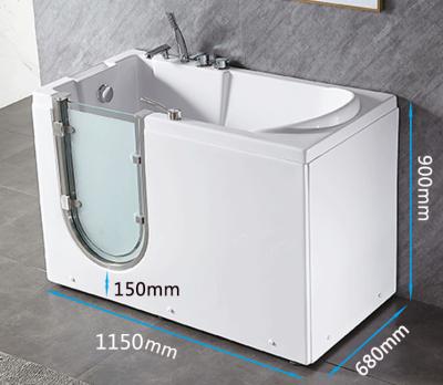 China Sustainable Manufacture Acrylic Walk-In Bathtub / Adult Sitting Bathtub / Edged Bathtubs, Free Installation for sale