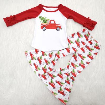 China Casual Toddler Christmas Clothing Fall Winter Boutique Outfits Baby 2021 Gift Set Girls Clothing Wholesale for sale