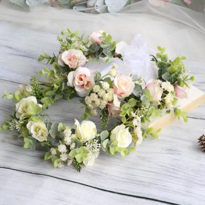 China Wholesale New Quality Girl's Corolla Green Plant Star Mantian Hair Accessories Cute Handmade Bohemian Style Bridal Headband for sale