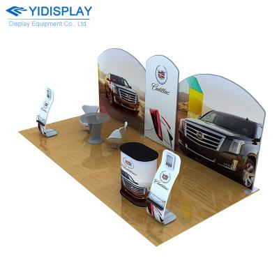 China Recyclable Indoor Outdoor Custom Print Mall Exhibition Hall Tradeshow Design Exhibition Booth Modular Full Color Trade Show Display for sale