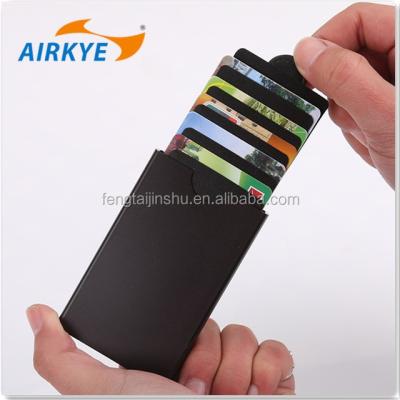 China RFID Blocking Protects RFID Blocking Aluminum POP Card Holder for sale