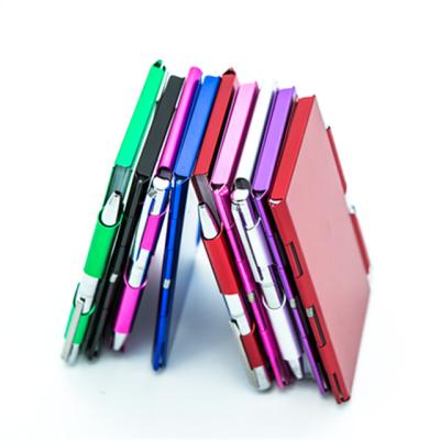 China Mini Aluminum notebook with mini pen for easy carrying and notepad-AMASSAN for sale