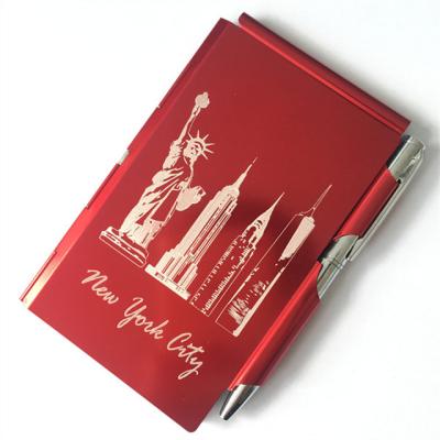 China High Quality Metal Pocket Note Book-Convenient Aluminum Case with Mini Pen and Notepad-AMASSAN for sale