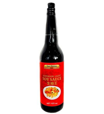 China Home Restaurant Super Market Bottled Traditional Chinese Factory Supply Natural Brewed High Quality Light Soy Sauce Top 625ml for sale