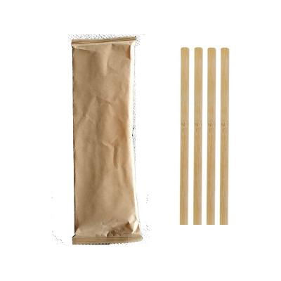 China Disposable Biodegradable Cutlery Set Wholesale Price, Recyclable Bamboo Straw 4 Tableware Set for sale