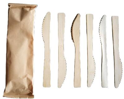 China Wholesale Price Disposable Disposable Cutlery Quality Knife Set Biodegradable Package In Bamboo Knife 6 Set for sale