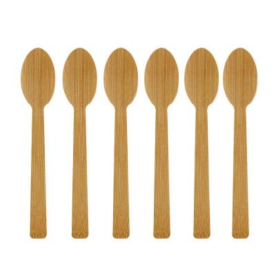 China Disposable Bamboo Spoon 6 Pack Wholesale Price Disposable Biodegradable Cutlery, Recyclable Tableware for sale