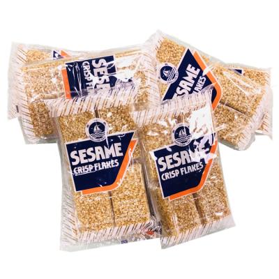 China Normal Professional White Sesame Snacks Leisure Supplier Candy Cookie Crispy Sesame Chips for sale