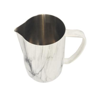 China OEM ODM 600ml Stainless Steel Viable Custom Pointed Milk Pitcher For Cafe Bartender for sale