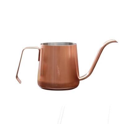 China 2021 New Best Sustainable Material Gold Outdoor Coffee Kettle Gooseneck 350ml Without Lid for sale