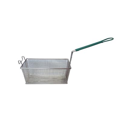 China Large Capacity Stainless Steel Sustainable French Fries Fry Basket Strainer 304 For Restaurant for sale