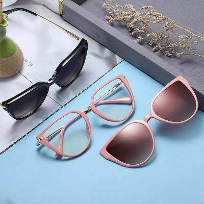 China Fashion sunglasses glasses clip on optical women glasses clip on tr90 eyeglass fram frames night vision kacamata clip on for sale