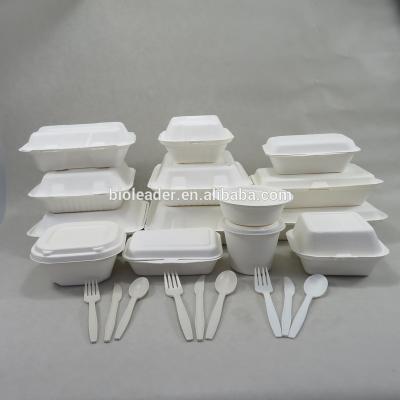 China Eco Disposable Biodegradable Sugarcane Bagasse Disposable Tableware for sale