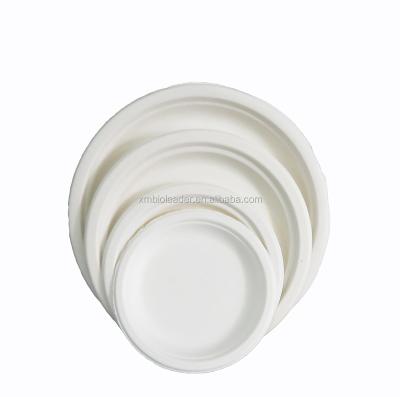 China High Quality Disposable Sugarcane Grease Resistant Biodegradable Dinner Dishes for sale