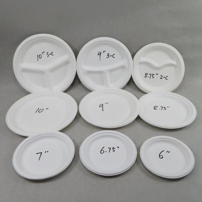 China Disposable 100% Biodegradable Compostable Bagasse Paper Food Dish for sale