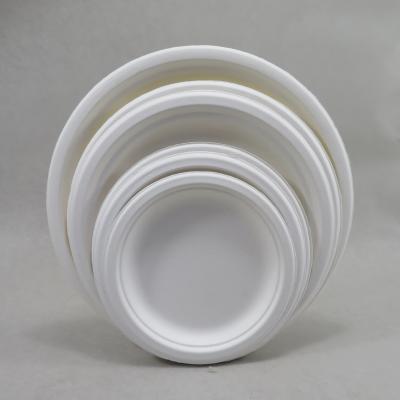 China Wholesale Disposable Biodegradable Dish Green Bagasse Pulp Food Containers Food Fruit Dinner Dish for sale