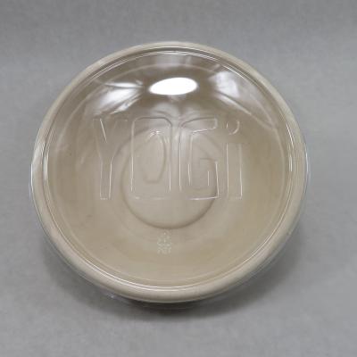 China Child Safe Disposable Bagasse Bowl Tray With Clear Plastic PET Lid for sale