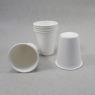 China 8oz/260ml 100% Disposable Biodegradable Bagasse Food Packaging Disposable Quick Takeaway Paper Cup for sale