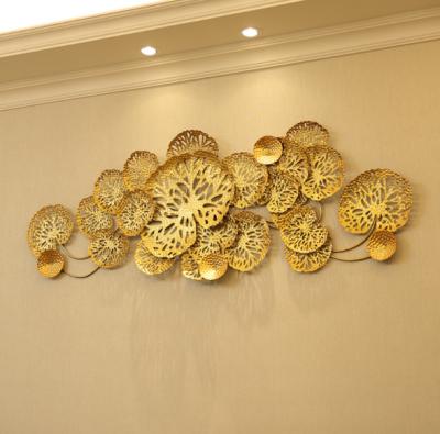 China Wall Decorative Nordic Light Luxury Living Room Wall Hanging Iron Art Three-Dimensional Pendant for sale