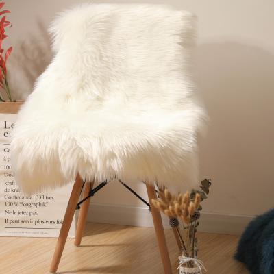 China Popular Washable Soft Synthetic Fur Blanket Washable Nordic Sheepskin Fur Blankets Carpets Blankets For Living Room for sale