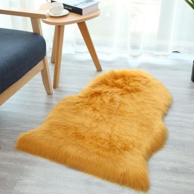 China Artificial Furry Fluffy Fluffy Blanket Floor Washable Blanket Soft Even Sheepskin Small Small Rug for sale