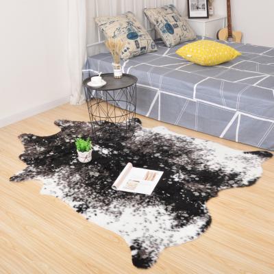 China Washable Nordic Style Faux Fur Cowhide Blankets And Blankets For Living Room Imitated Cowhide Fur Blanket Covers Animal Pattern for sale