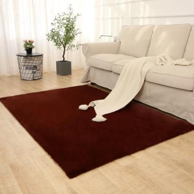 China Modern Washable Washable Faux Rabbit Fur Polyester Center Covers High Quality Imitated Fur Blanket For Home Decor for sale