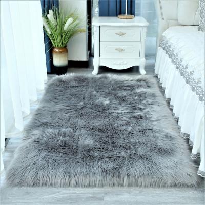 China Faux Sheepskin Faux Sheepskin Artificial Wool Long Hair Acrylic Fur Blanket Wholesale Washable Blanket Fluffy Blanket for sale