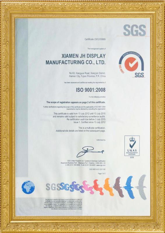 ISO9001 - JH Rauthentic furniture co.,Ltd