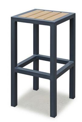 China Breakfast Metal Kitchen Bar Stools  , Metal Counter Stool With Wood Seat Without Backrest for sale