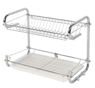 China Wire Stainless Steel Dish Drainer , Customized Color Kitchen Dish Drying Rack for sale