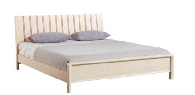 China Simple Sturdy Custom Solid Wood Double Bed , Attractive Appearance Queen Size Wooden Bed for sale