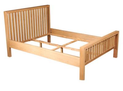 China Simple Durable Natural Oak Wood Frame Bed Single Size For Kids Environment - Friendly for sale